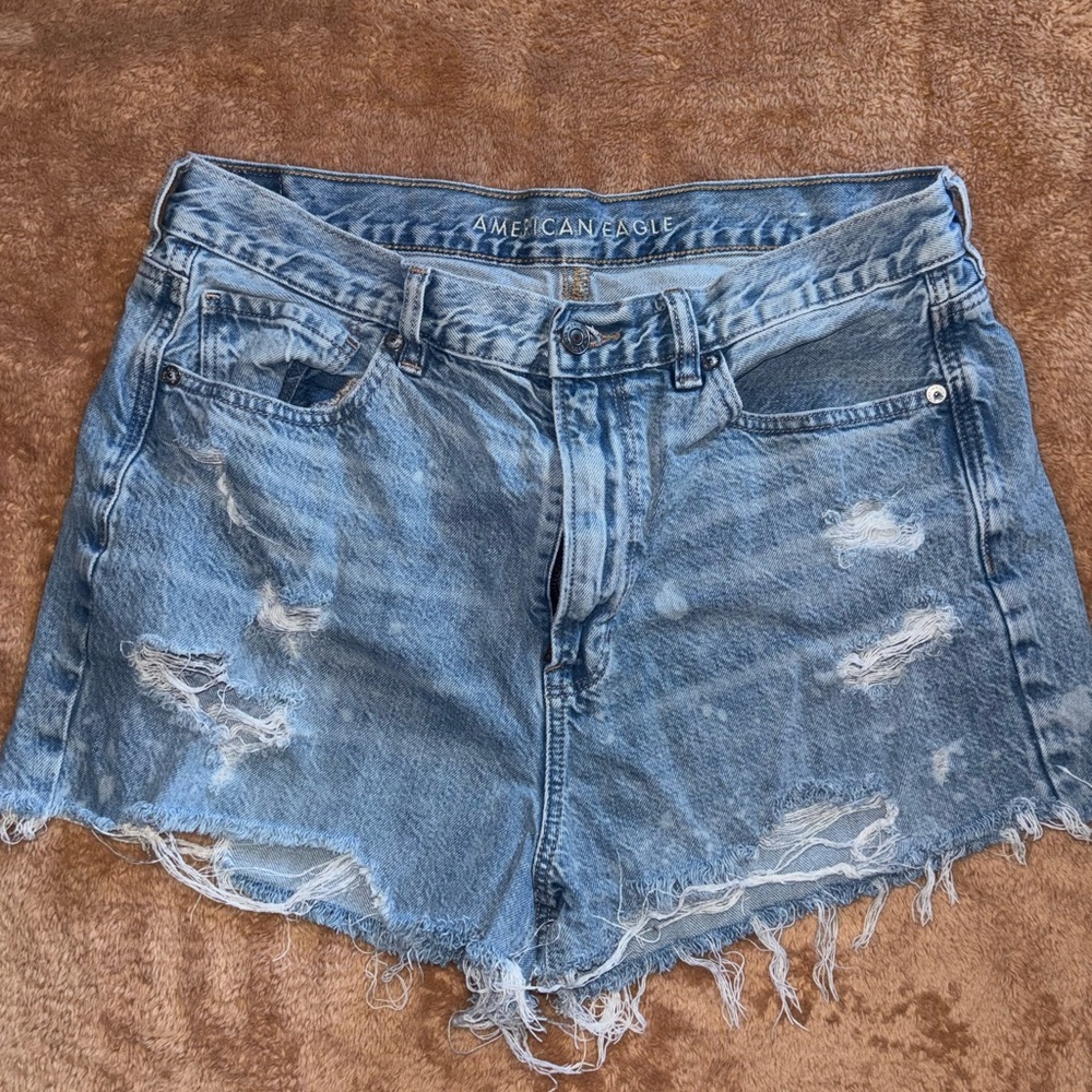 American Eagle Outfitters Light Blue Cutoff Jean Shorts Size 12